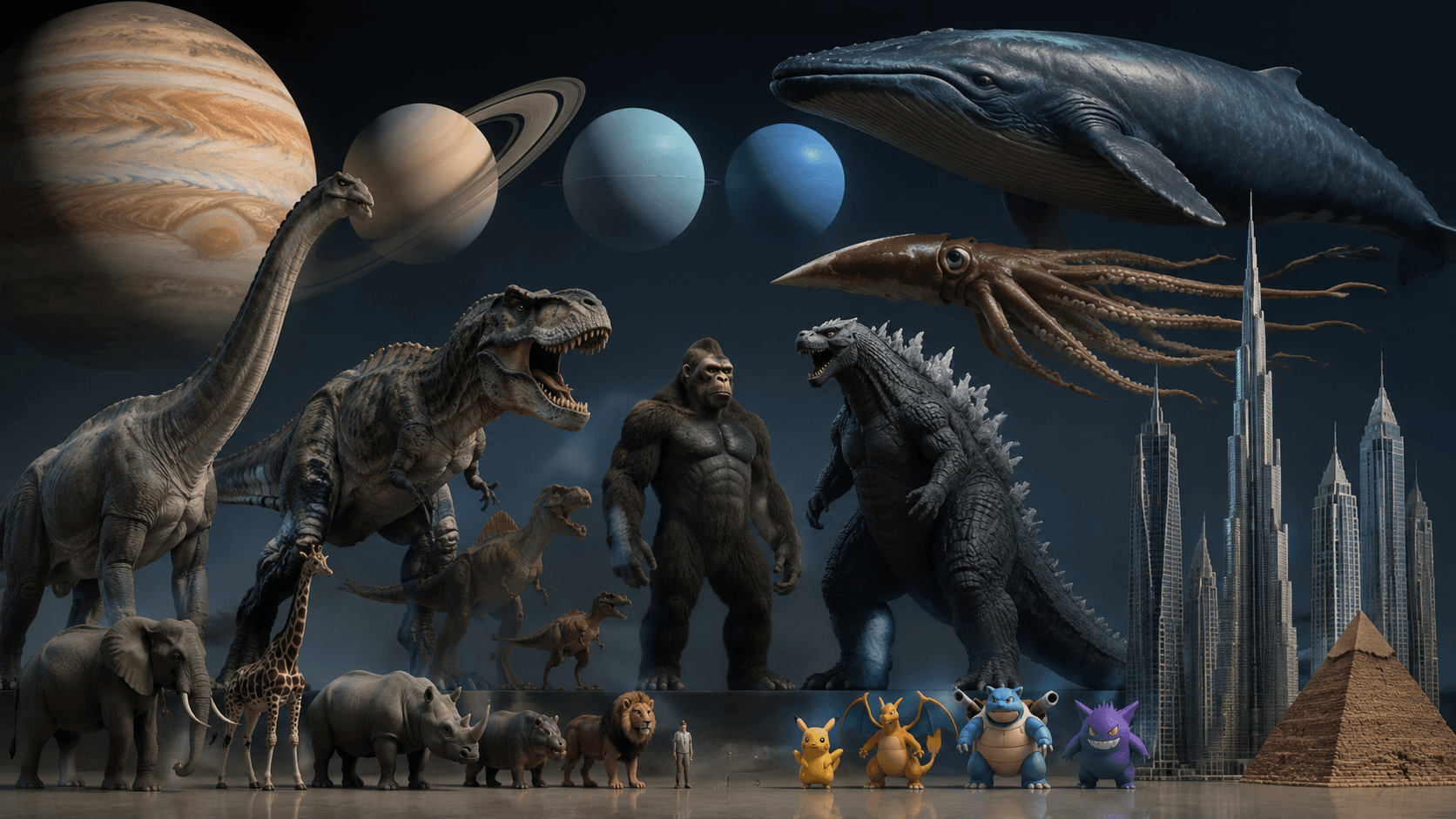 Size Comparison 3D Animation