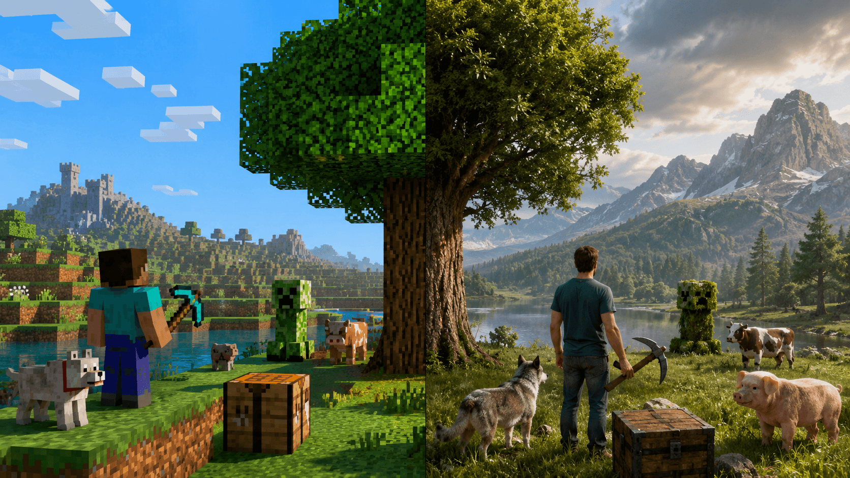 Minecraft vs Real Life