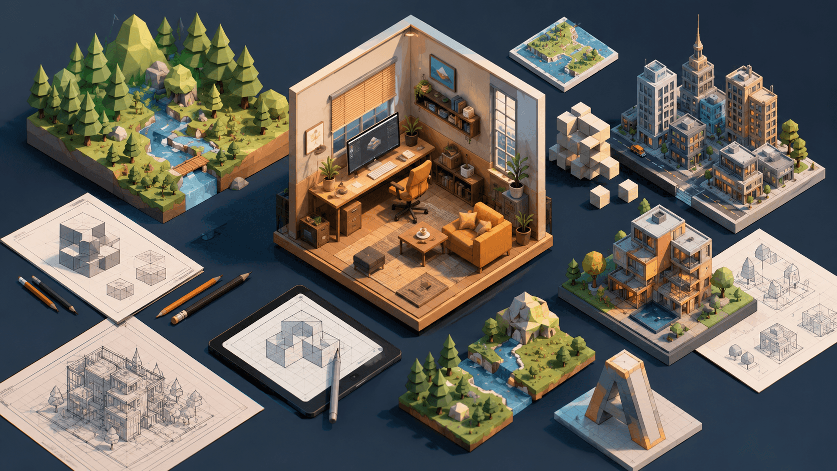 Isometric Art and Design YouTube niche earnings and breakout examples
