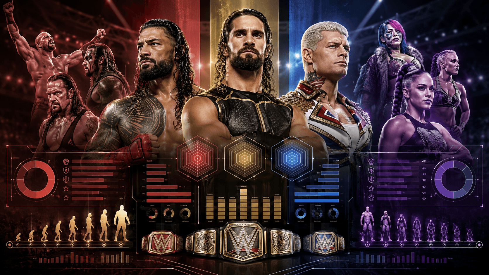 WWE Wrestler Stat Comparisons YouTube niche earnings and breakout examples
