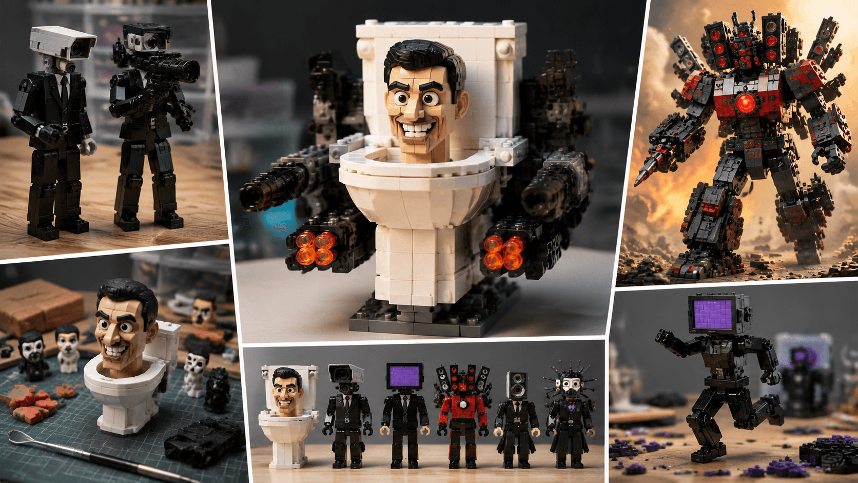 Skibidi Toilet LEGO Builds YouTube niche earnings and breakout examples