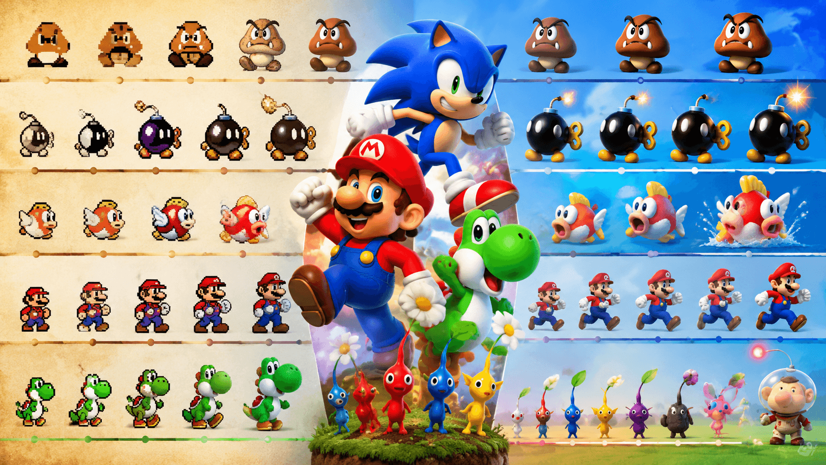 Video Game Character Evolution Timelines YouTube niche earnings and breakout examples